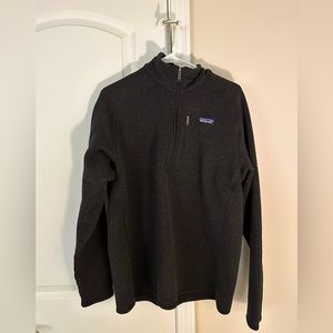 Men’s Black Patagonia Quarter Zip - Large